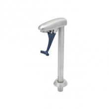 T&S Brass S-1210 - 8'' Deck Mount Stainless Steel Glass Filler w/ SS VR Self-Closing Arm