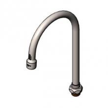 T&S Brass S133X-A22 - 5-3/4'' Stainless Steel Swivel Gooseneck with 2.2 GPM EverSteel Aerator