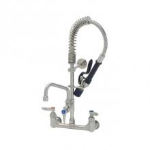 T&S Brass SMPM-8WLN-06 - Stainless Steel Mini PRU, 8'' Wall Mount Faucet w/ S-0107-J, 6'' Swing Nozzle,