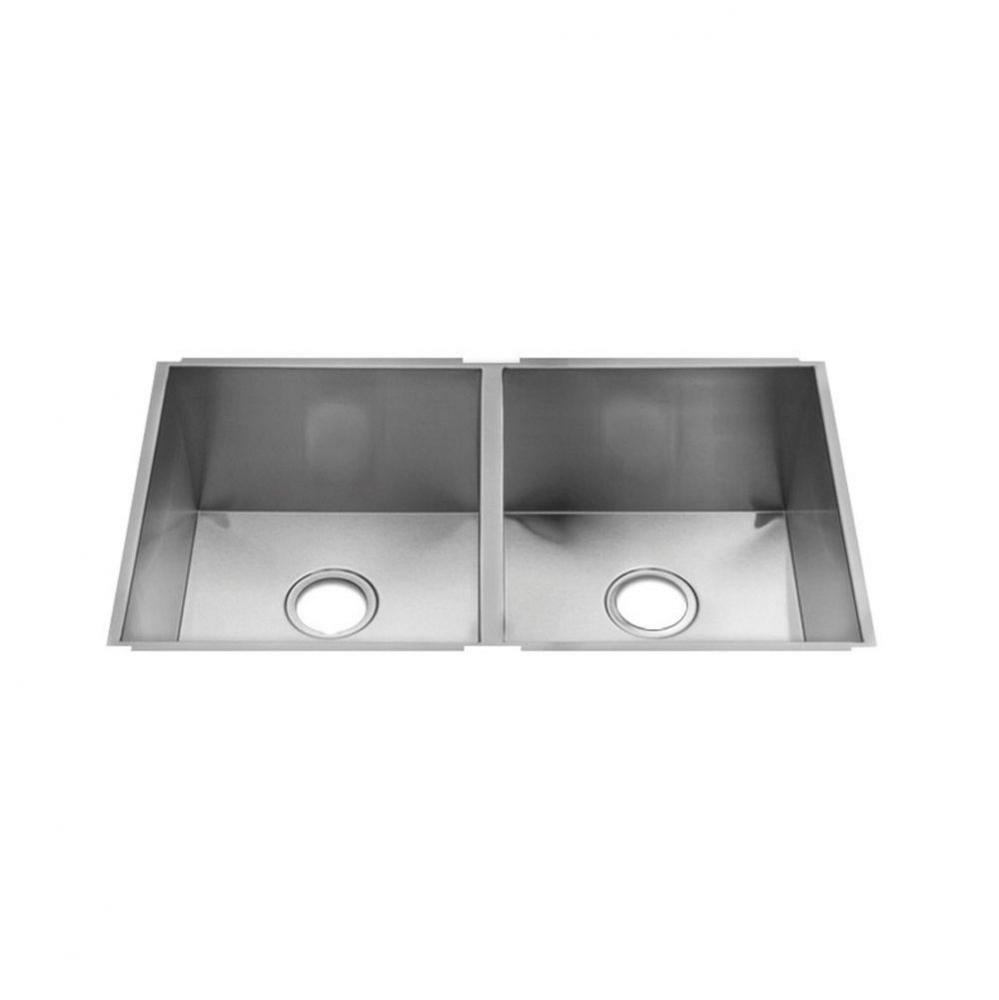Urbanedge Sink Undermount, Double L15X18X10 R15X18X10