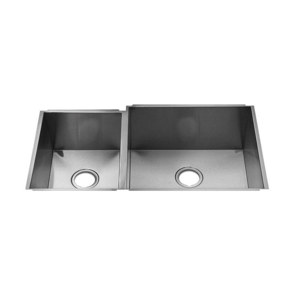 Urbanedge Sink Undermount, Double L12X16X8 R21X18X10