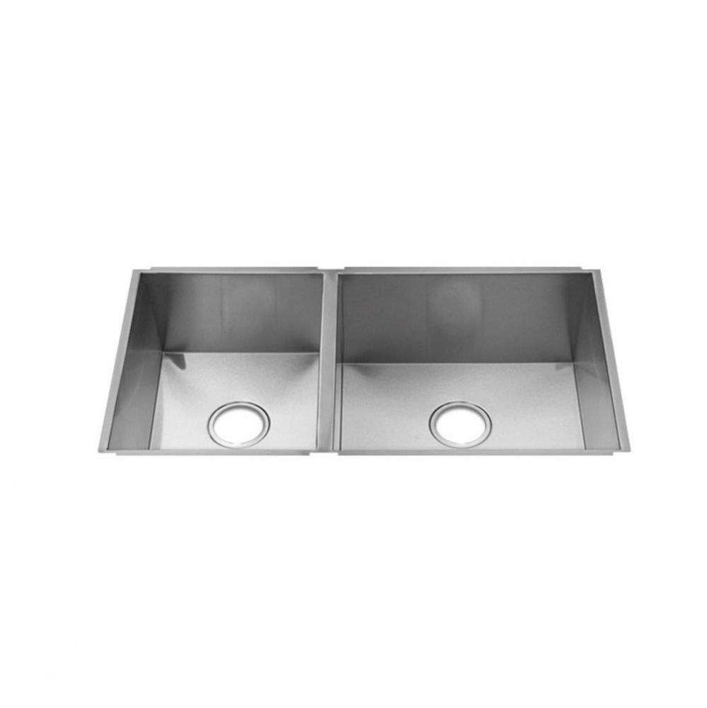 Urbanedge Sink Undermount, Double L12X16X8 R18X16X10