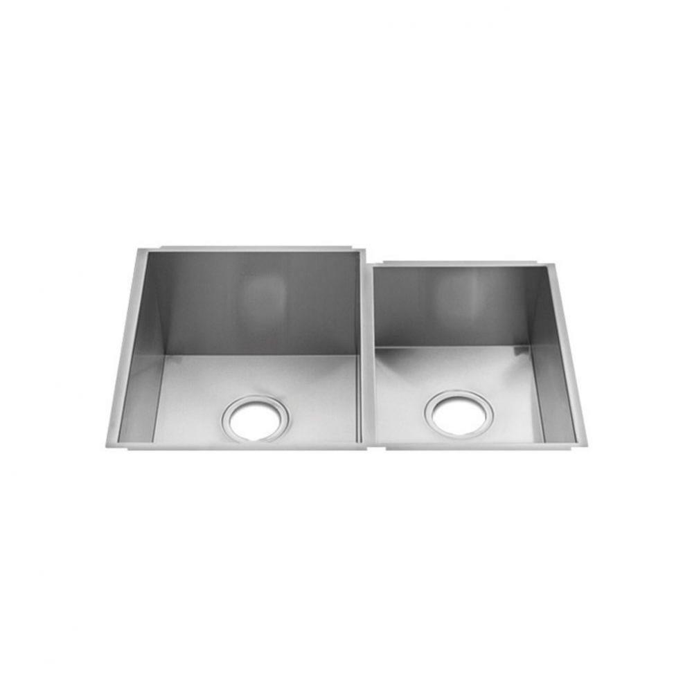 Urbanedge Sink Undermount, Double L15X18X10 R12X16X8