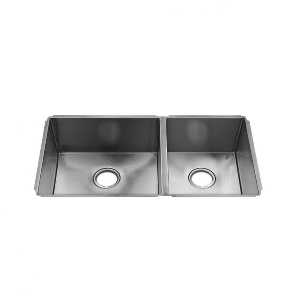 J7 Sink Undermount, Double L18X16X8 R12X16X8
