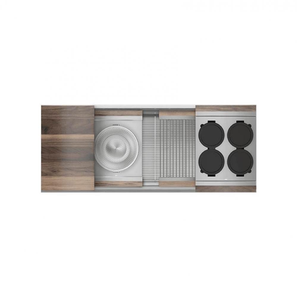 Smartstation Sink Reveal Undermount, Walnut Acc., Single 48X17X10