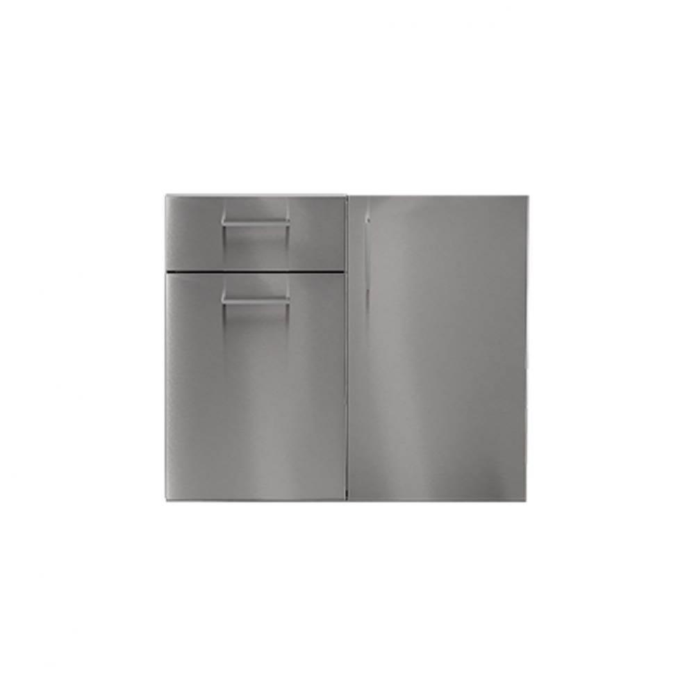 PURE Built-in Storage door, small drawer & Recycle Unit 36''