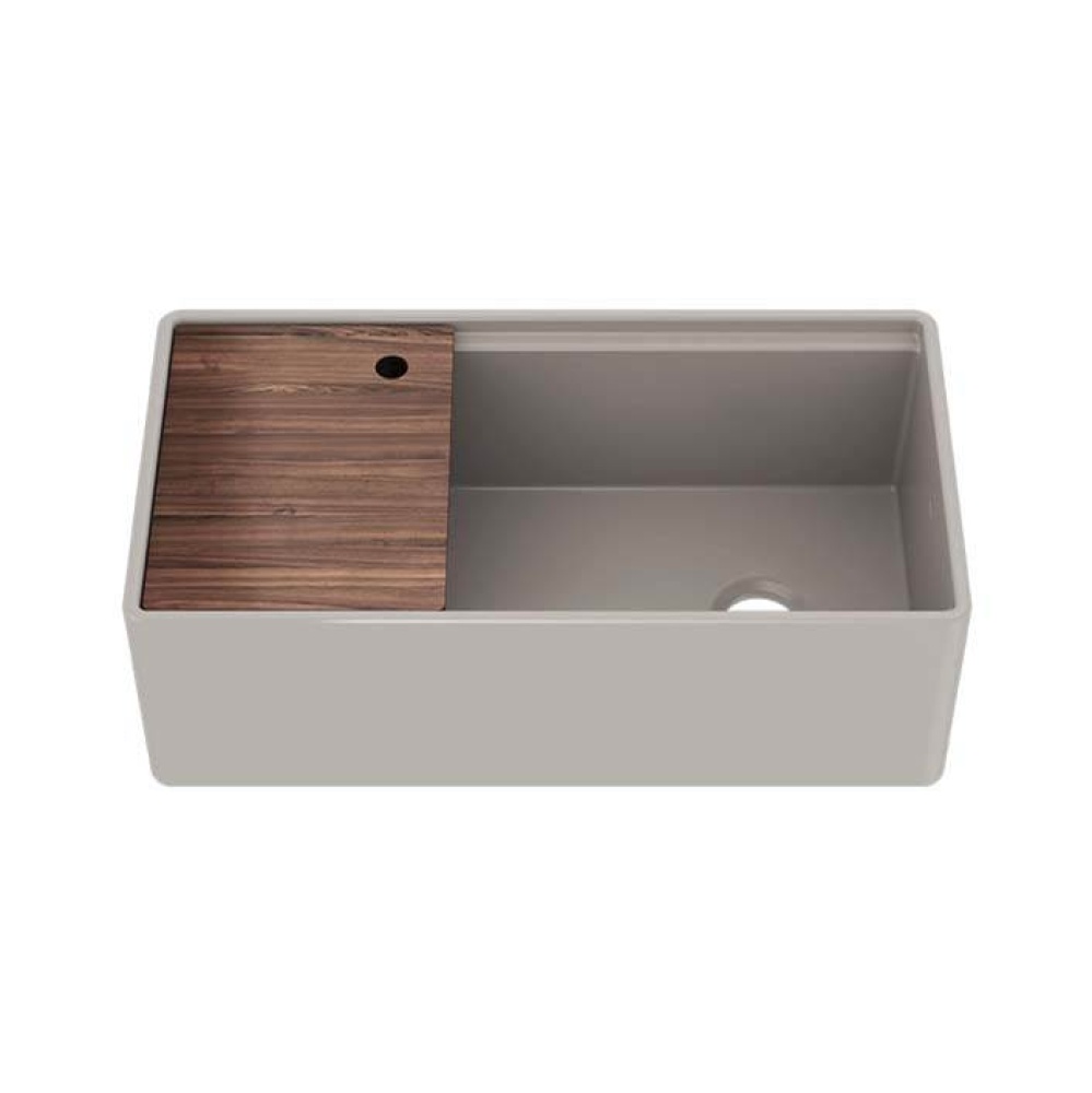 Fira sink w/ ledge under. reversible apron, single 36X19X11-1/2, Matte Taupe