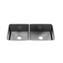 Home Refinements by Julien 003282 - Classic Sink Undermount, Double L15X16X8 R18X16X8