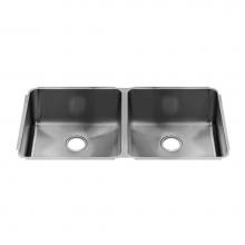 Home Refinements by Julien 003283 - Classic Sink Undermount, Double L18X16X8 R18X16X8