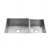 Home Refinements by Julien 003643 - Urbanedge Sink Undermount, Double L21X18X10 R12X16X8