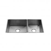 Home Refinements by Julien 003658 - Urbanedge Sink Undermount, Double L18X16X10 R12X16X8