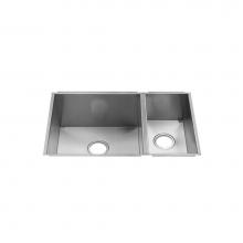 Home Refinements by Julien 003659 - Urbanedge Sink Undermount, Double L18X16X10 R9X16X8