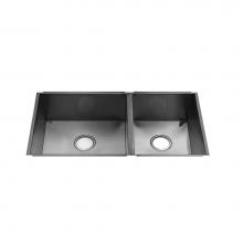 Home Refinements by Julien 003677 - Urbanedge Sink Undermount, Double L18X16X8 R12X16X8