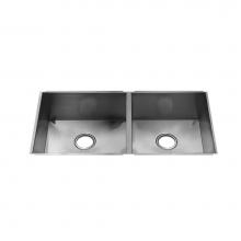 Home Refinements by Julien 003679 - Urbanedge Sink Undermount, Double L18X16X8 R15X16X8
