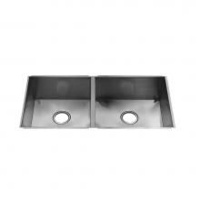 Home Refinements by Julien 003681 - Urbanedge Sink Undermount, Double L15X16X8 R18X16X8