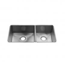 Home Refinements by Julien 003934 - J7 Sink Undermount, Double L18X16X8 R12X16X8