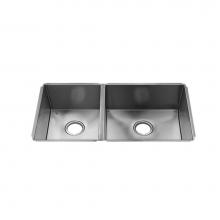 Home Refinements by Julien 003936 - J7 Sink Undermount, Double L12X16X8 R18X16X8