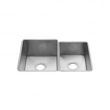 Home Refinements by Julien 003988 - J7 Sink Undermount, Double L15X18X10 R12X16X8