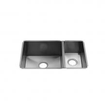 Home Refinements by Julien 003989 - J7 Sink Undermount, Double L18X16X10 R9X16X8