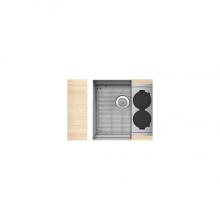 Home Refinements by Julien 005414 - Smartstation Kit, Undermount Sink, Maple Acc., Single 18X18X10