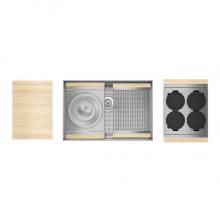 Home Refinements by Julien 005416 - Smartstation Kit, Undermount Sink, Maple Acc., Single 27X18X10