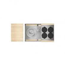 Home Refinements by Julien 005417 - Smartstation Kit, Undermount Sink, Maple Acc., Single 30X18X10