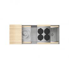 Home Refinements by Julien 005419 - Smartstation Kit, Undermount Sink, Maple Acc., Single 48X18X10