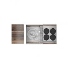 Home Refinements by Julien 005460 - Smartstation Sink Reveal Undermount, Walnut Acc., Single 30X17X10