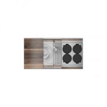 Home Refinements by Julien 005461 - Smartstation Sink Reveal Undermount, Walnut Acc., Single 36X17X10