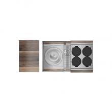 Home Refinements by Julien 005467 - Smartstation Kit, Undermount Sink, Walnut Acc., Single 30X18X10