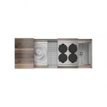 Home Refinements by Julien 005469 - Smartstation Kit, Undermount Sink, Walnut Acc., Single 48X18X10