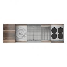 Home Refinements by Julien 005470 - Smartstation Kit, Undermount Sink, Walnut Acc., Single 60X18X10