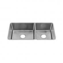 Home Refinements by Julien 025812 - J18 Sink Undermount, Double L18X16X8 R12X16X8