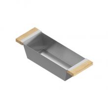 Home Refinements by Julien 205327 - Bin For 17In Sink, Maple Handles, 6X18X4-1/4