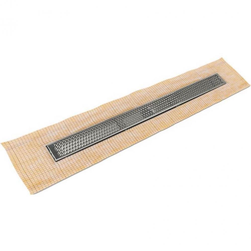 42'' FCS Series Complete Kit with 2 1/2'' Marc Newson Grate in Satin Stainless