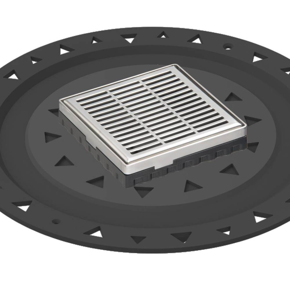 4'' x 4'' LND 4 Slotted Pattern Complete Kit in Polished Stainless with ABS Bo