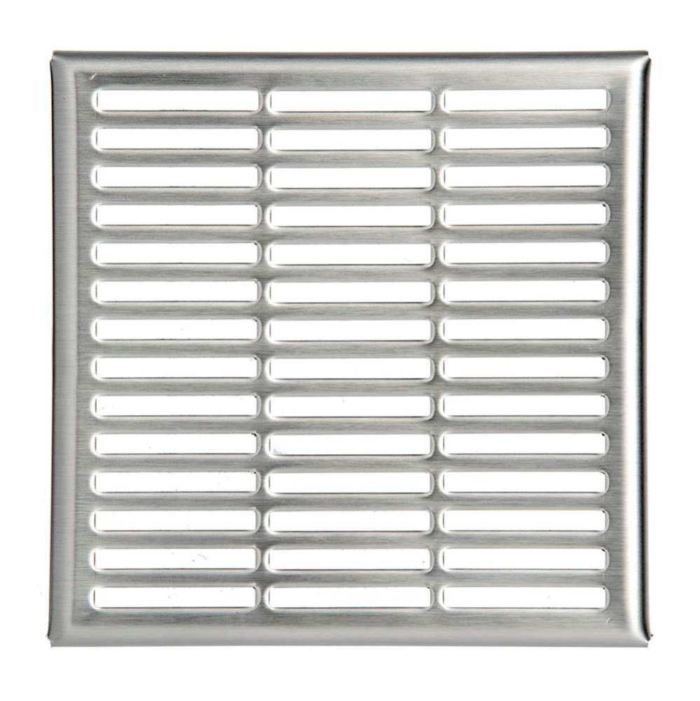 4''x4'' LN4 Slotted Pattern Top Plate in Satin Stainless