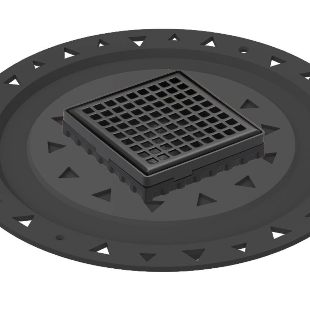 4'' x 4'' LQD 4 Squares Pattern Complete Kit in Matte Black with ABS Bonded Fl