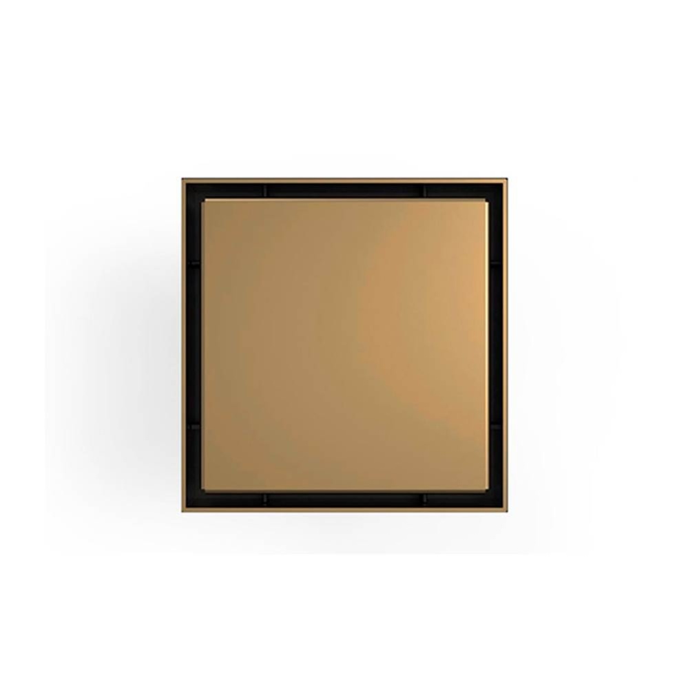 5'' x 5'' LSD 5 Solid Style Complete Kit in Satin Champagne with ABS Drain Bod