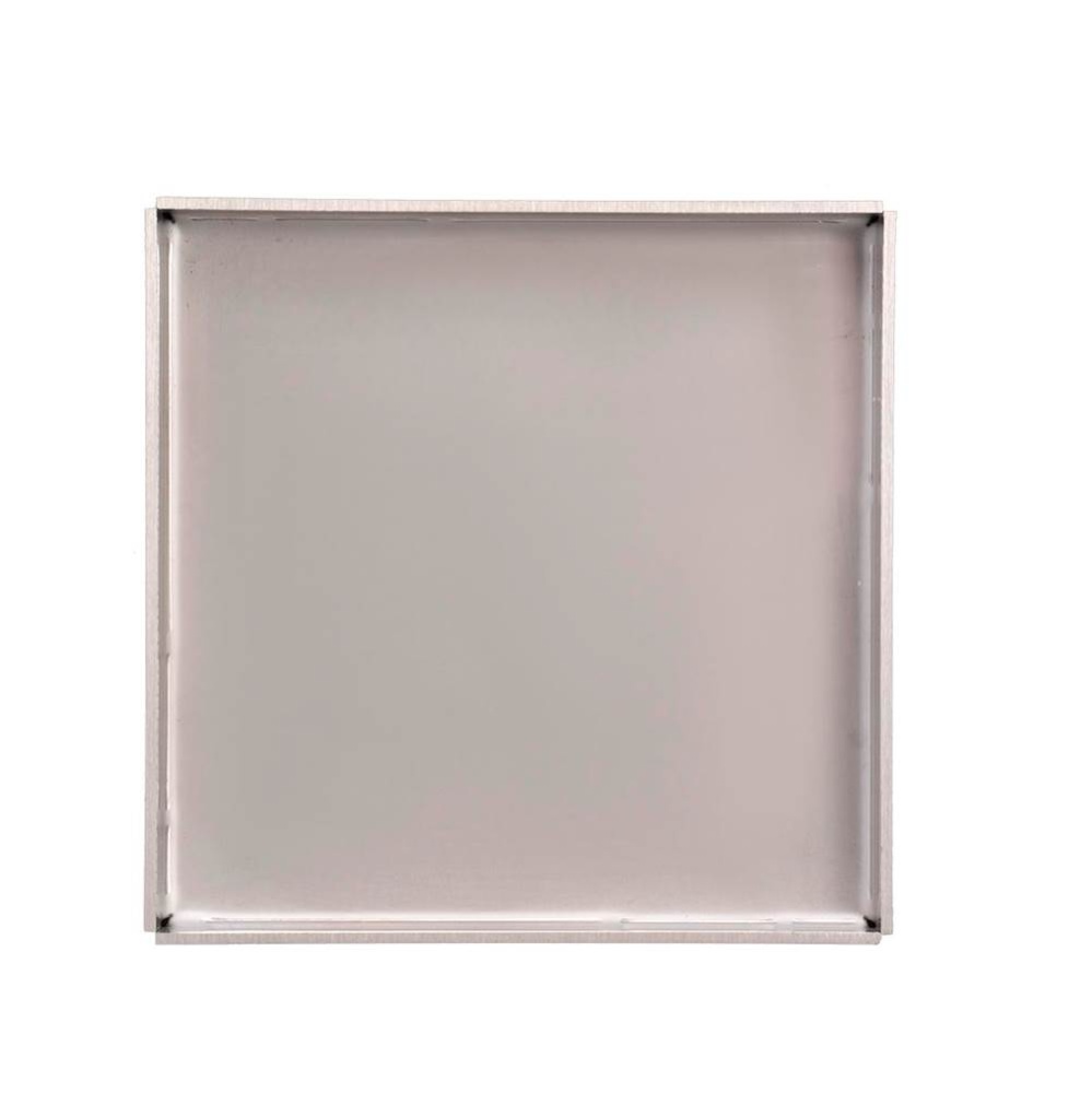 4''x4'' LT4 Tile Drain Top Plate in Satin Stainless