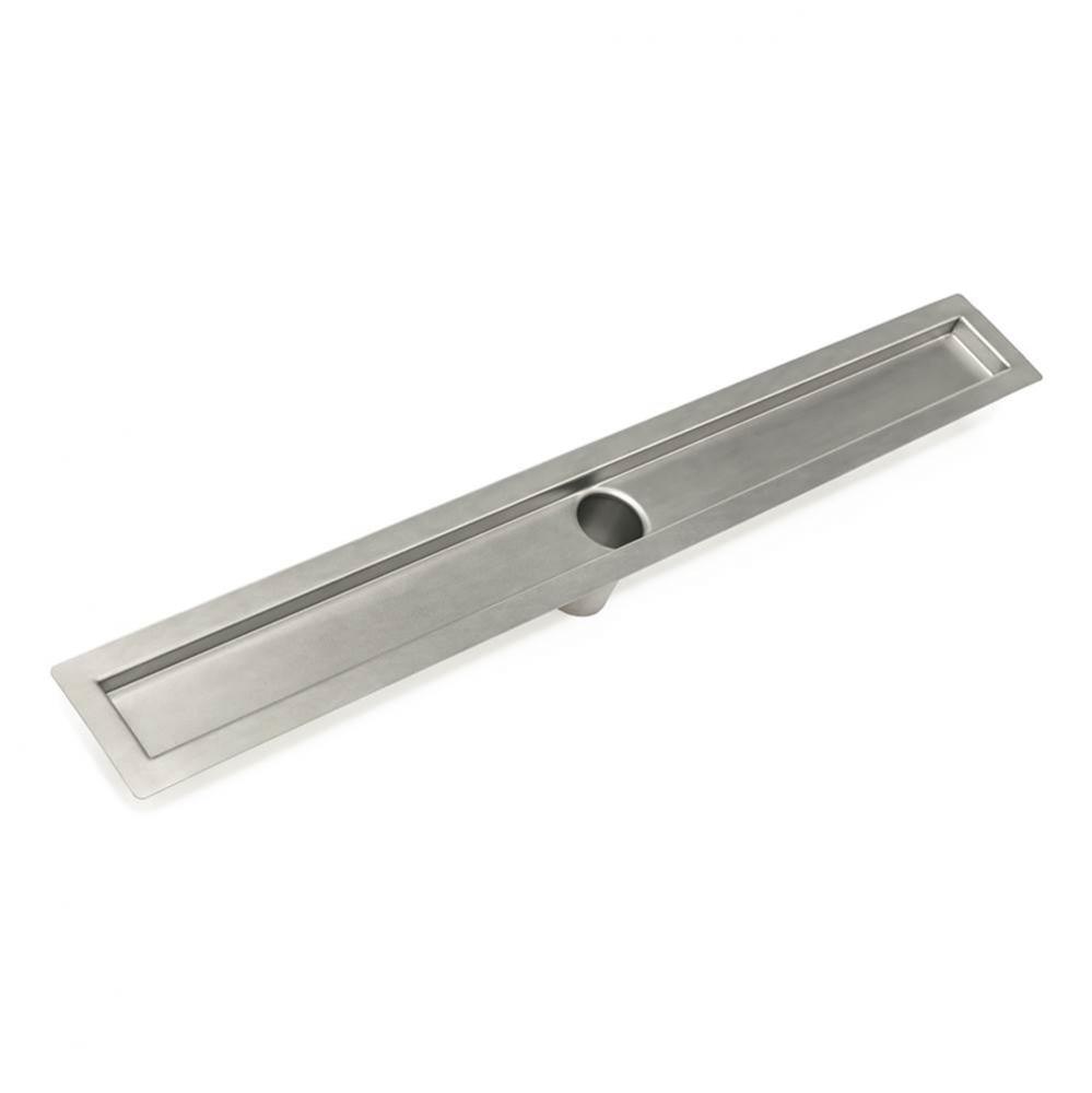 24'' Stainless Steel Channel Assembly for FF Series with 2'' No Hub Outlet