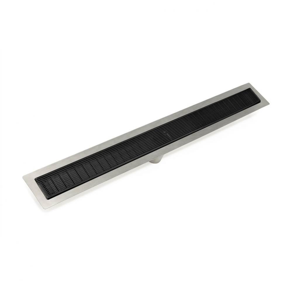 24'' FF Series Complete Kit with 2 1/2'' Wedge Wire Grate in Matte Black