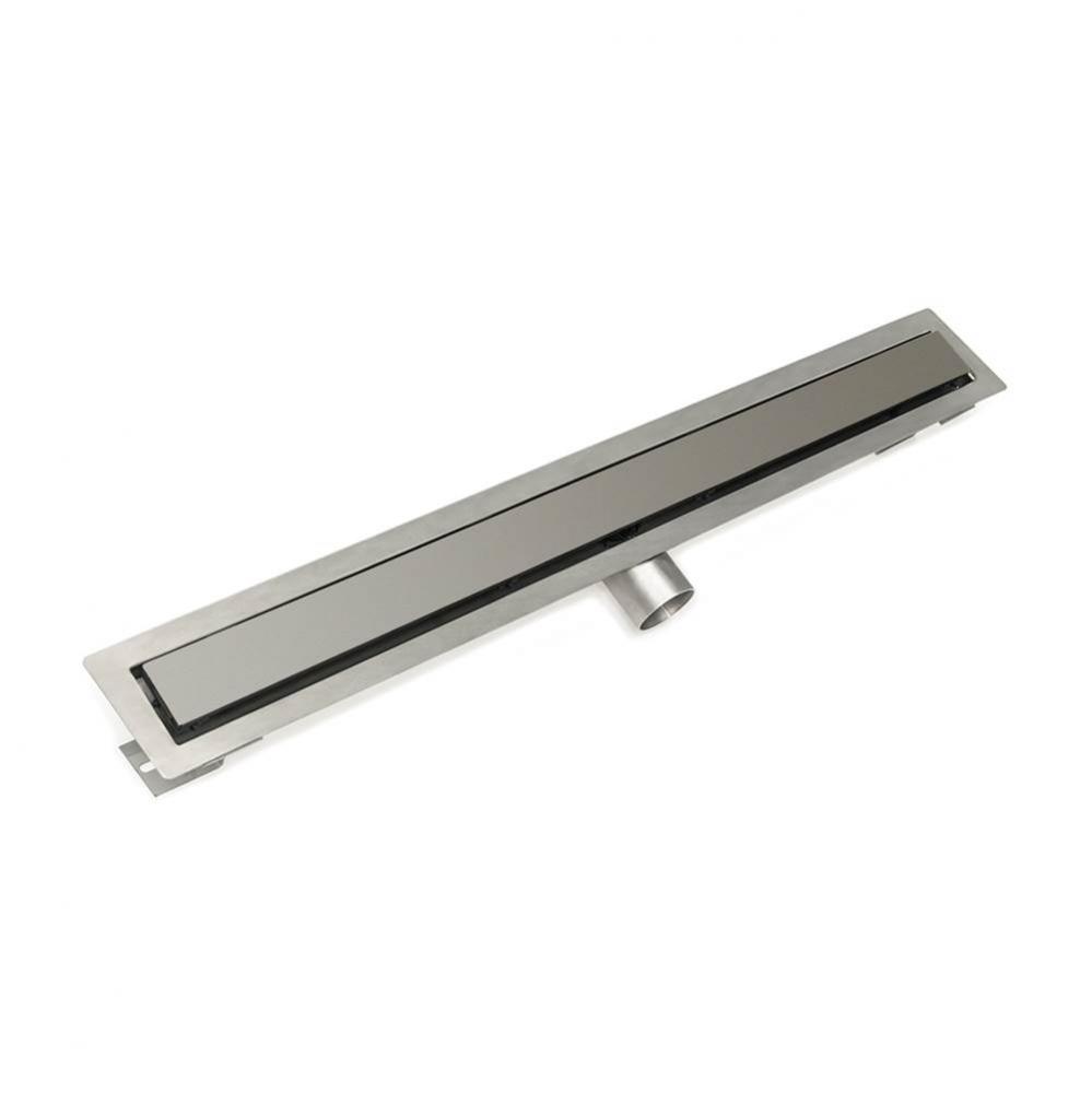 36'' FT Series Complete Kit with 2 1/2'' Solid Grate in Satin Stainless