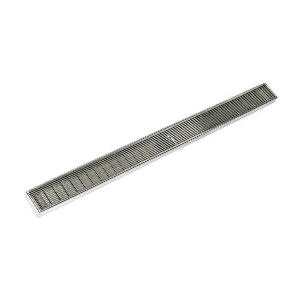 48'' FX Series Complete Kit with Wedge Wire Grate in Satin Stainless