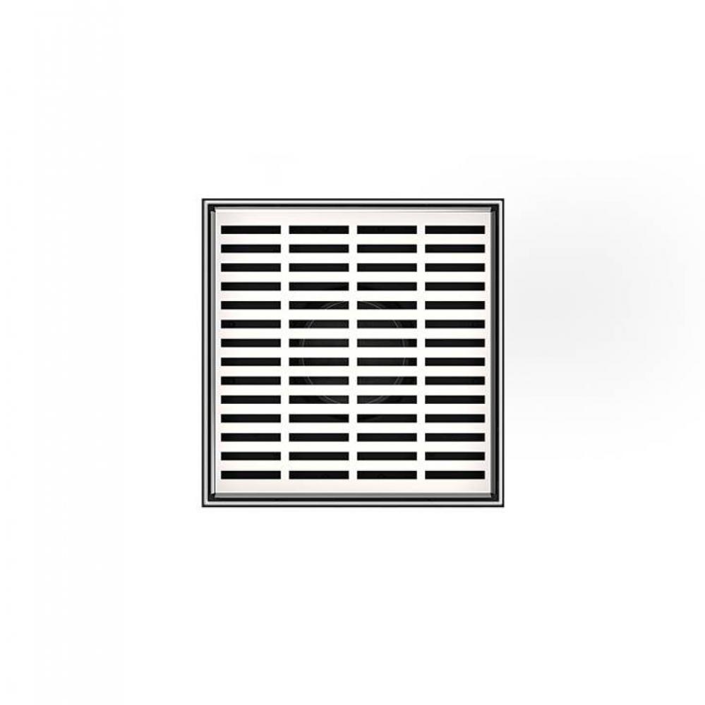 5'' x 5'' LND 5 Slotted Pattern Complete Kit in Polished Stainless with Stainl