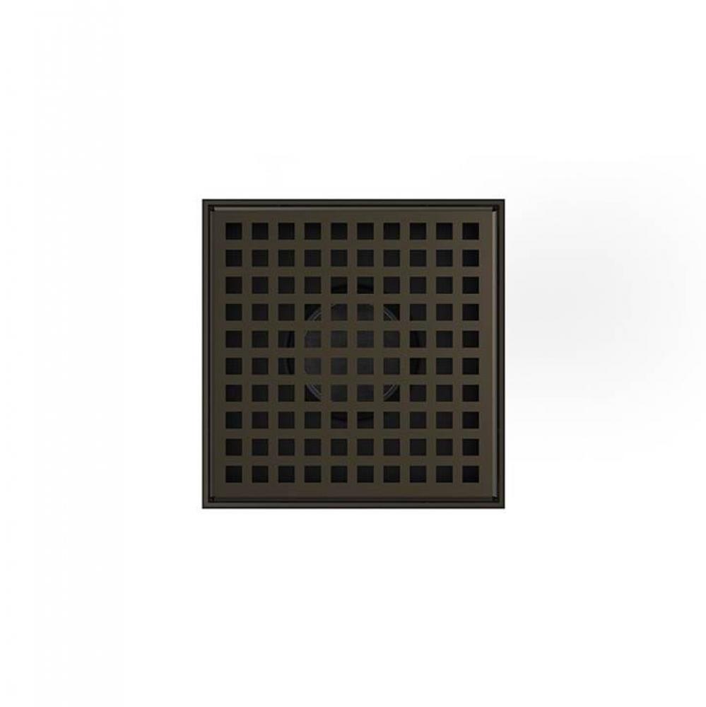5'' x 5'' LQD 5 Squares Pattern Complete Kit in Oil Rubbed Bronze with ABS Dra