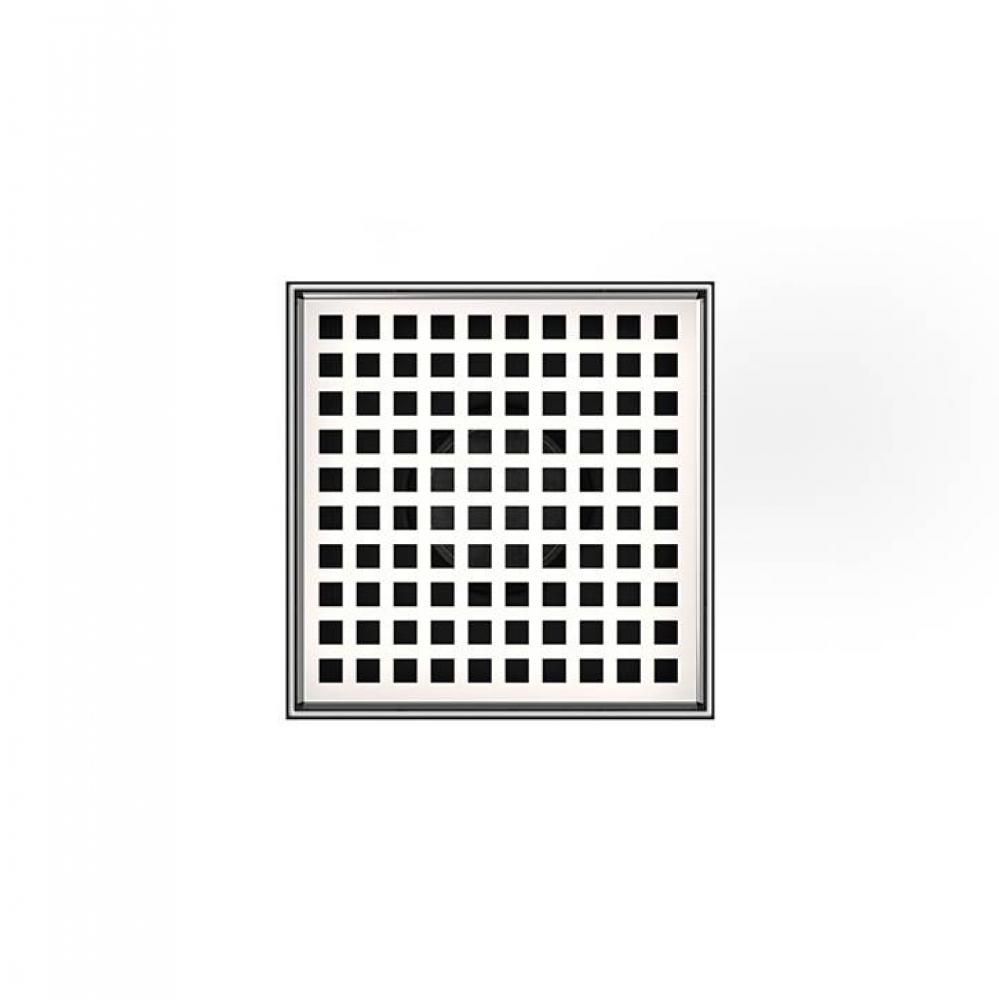 5'' x 5'' LQD 5 Squares Pattern Complete Kit in Polished Stainless with Stainl