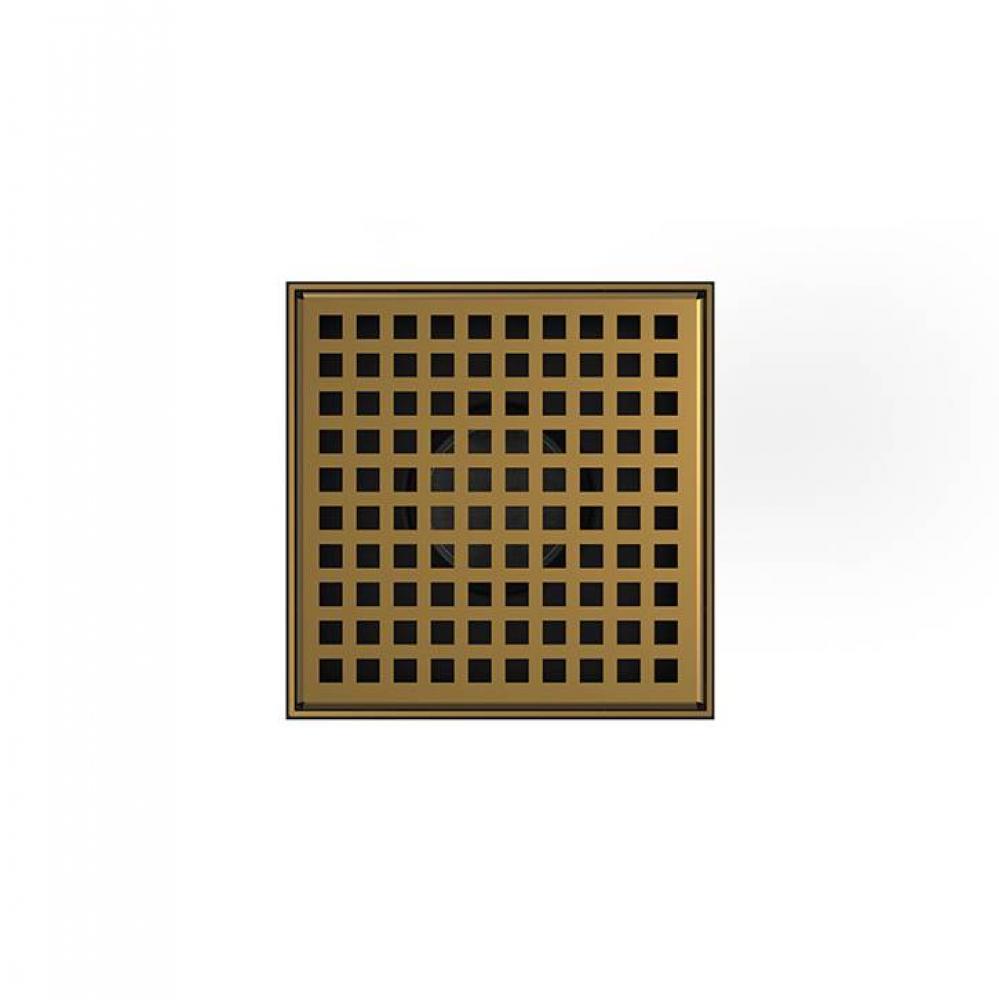 5'' x 5'' LQD 5 Squares Pattern Complete Kit in Satin Bronze with Stainless St