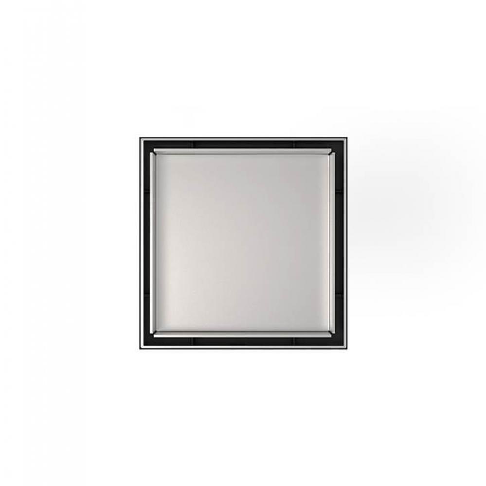 5''x5'' LT5 Tile Drain Strainer-2'' Throat in Satin Stainless