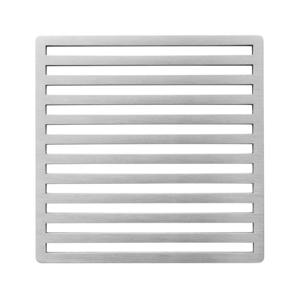 5'' x 5'' Lines Pattern Decorative Plate for N 5, ND 5, NDB 5 in Satin Stainle